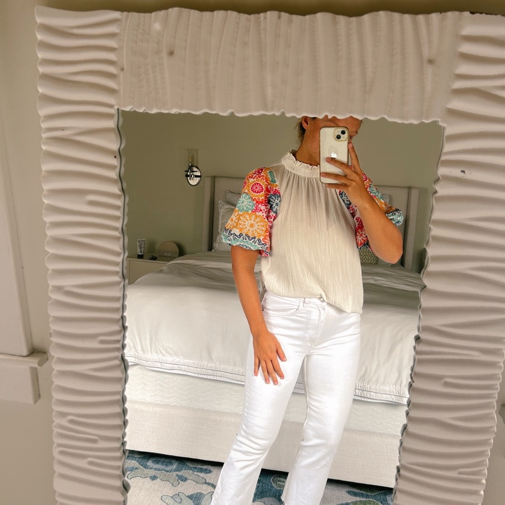 The Journey Embroidered Balloon Sleeve Blouse